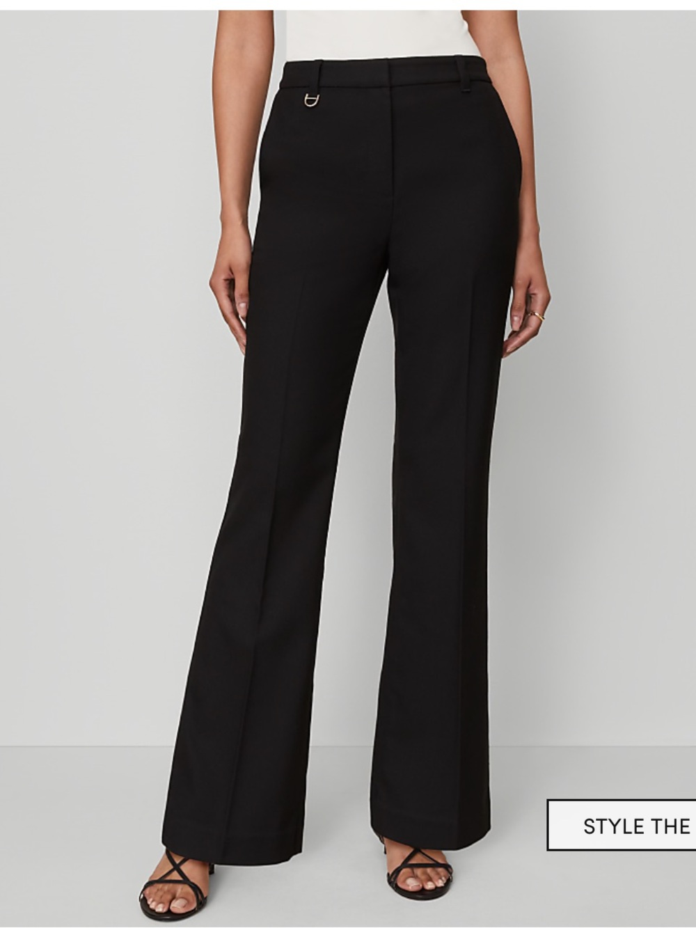 NWT Ann Taylor Black Women's Tailored Soft Flare Pants